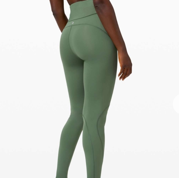 NWOT Lululemon Train Free Super High Rise Stirrup Tights in Algae